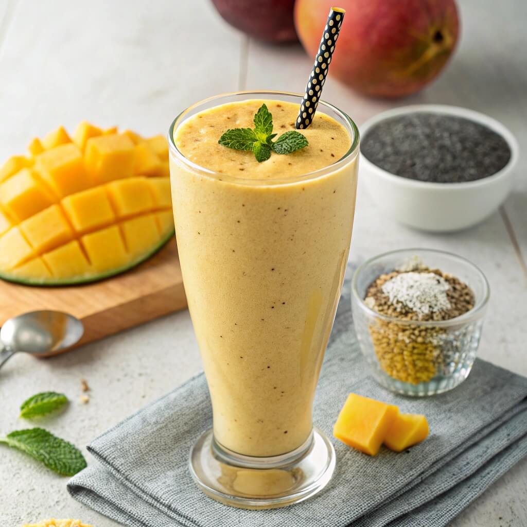 Mango Protein Smoothie & Pulao Recipe: Low Calorie Protein Shake