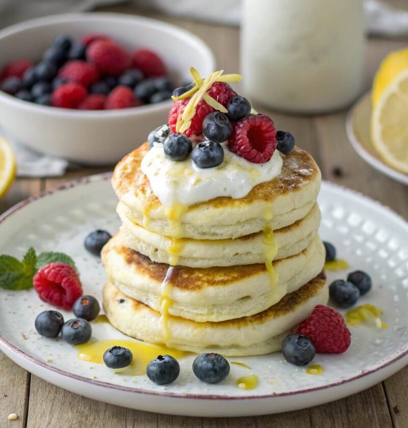 Lemon Pancakes With Ricotta Cheese