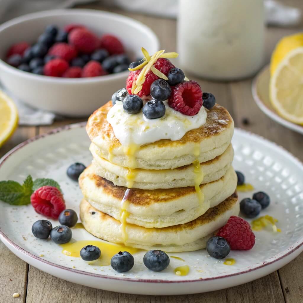 Lemon Pancakes With Ricotta Cheese