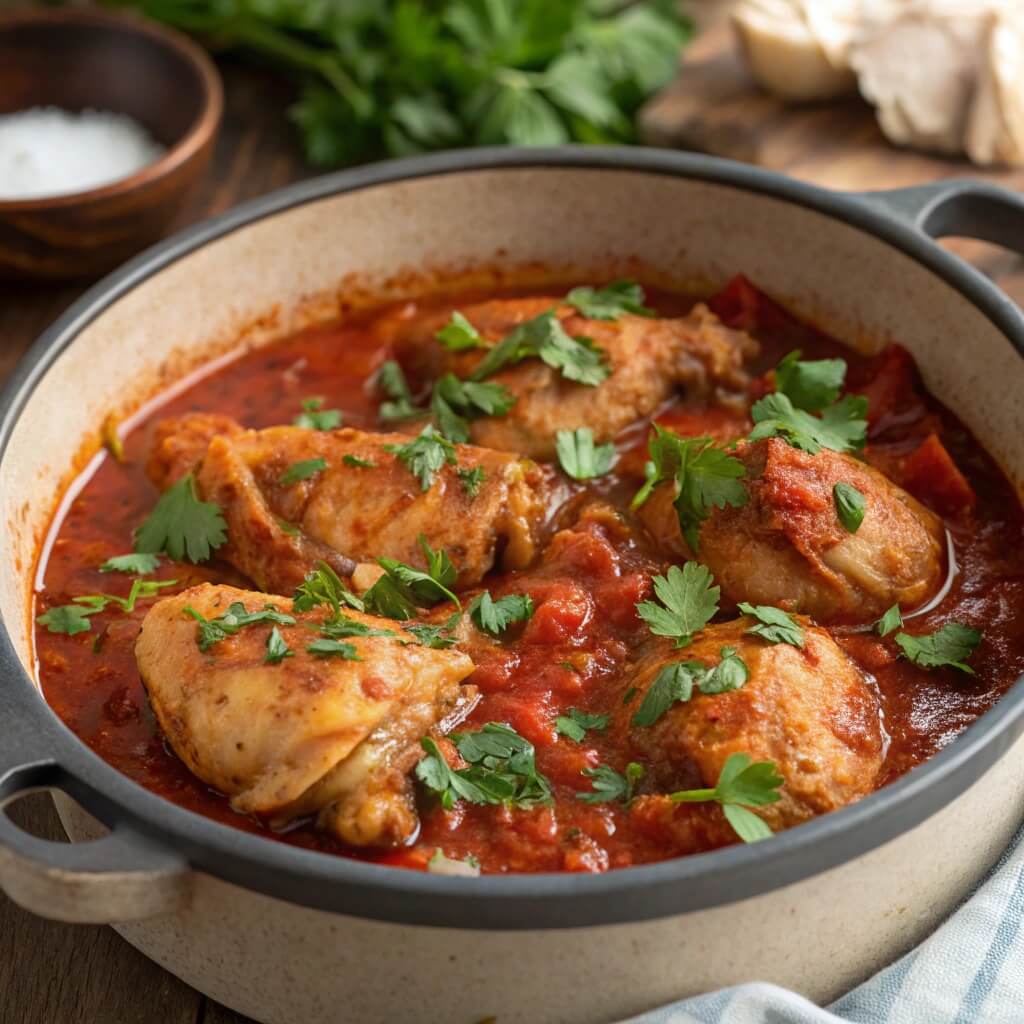 Chakhokhbili Recipe: Georgian Chicken in Tomato Herb Sauce