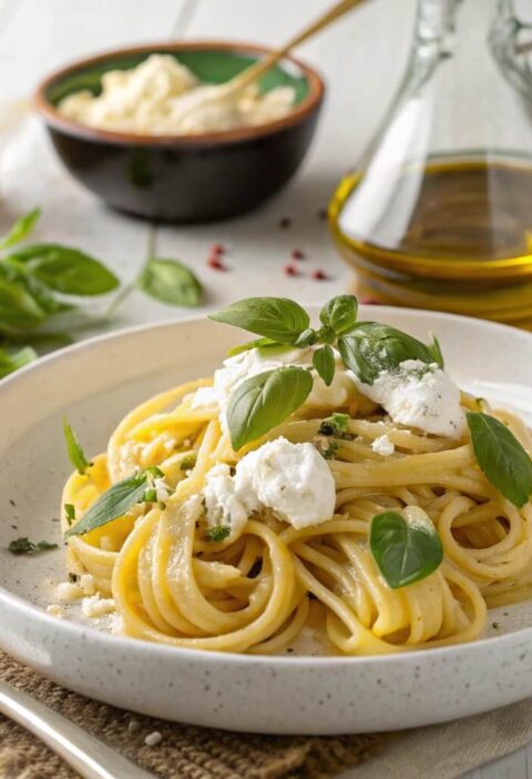 Pasta with Ricotta and Lemon Easy Recipe