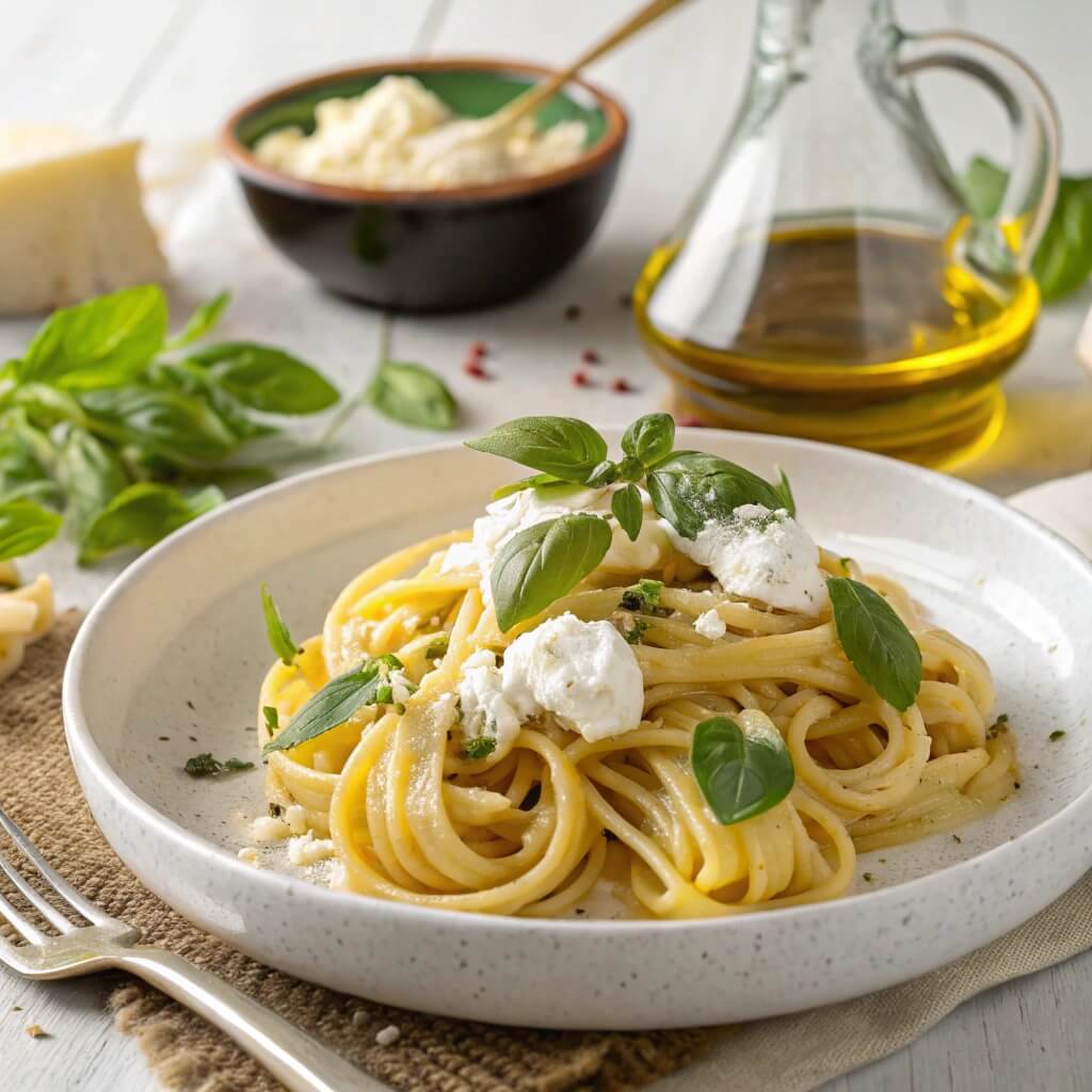Pasta with Ricotta and Lemon Easy Recipe